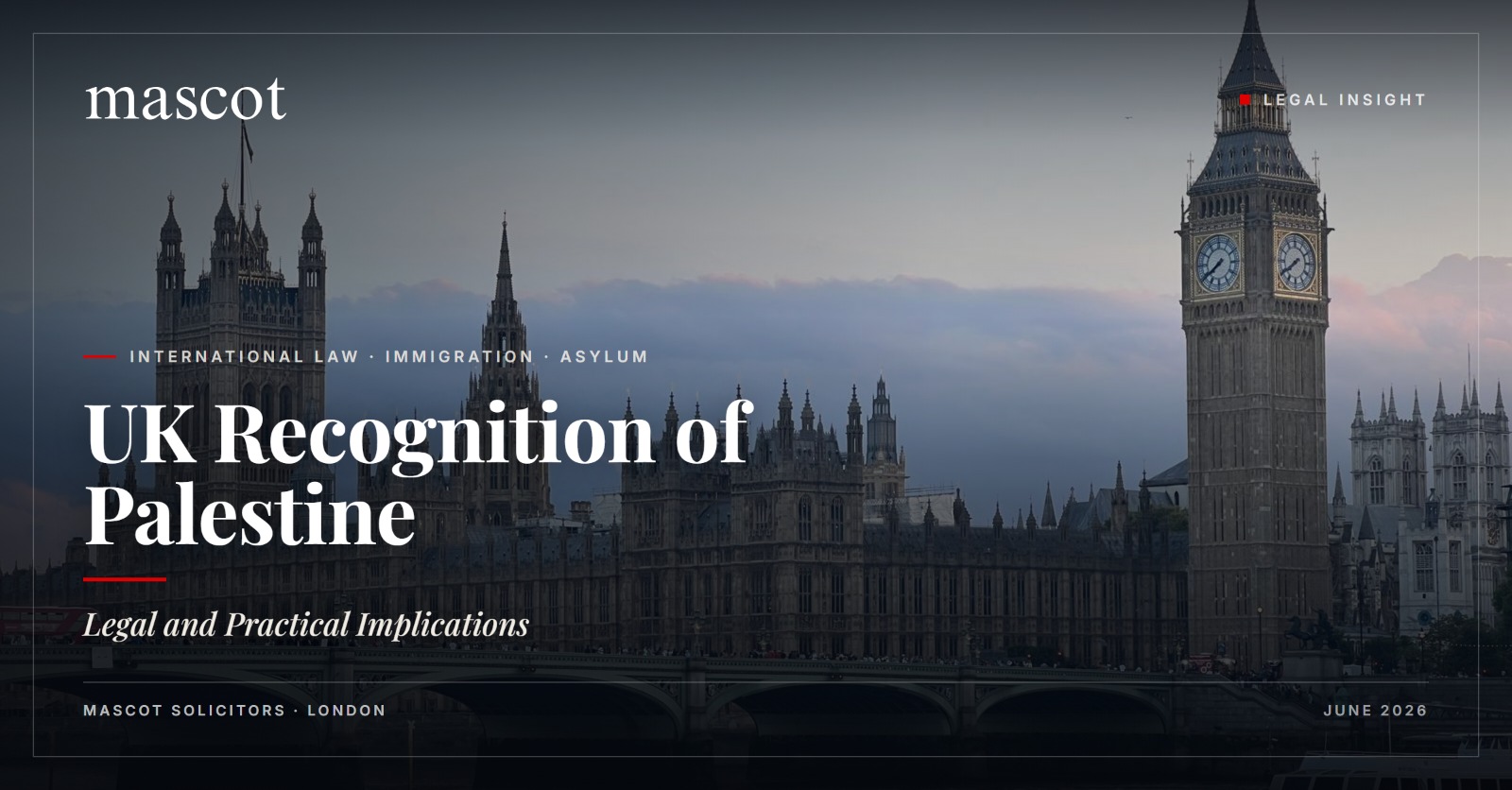 The recognition of the Palestinian state