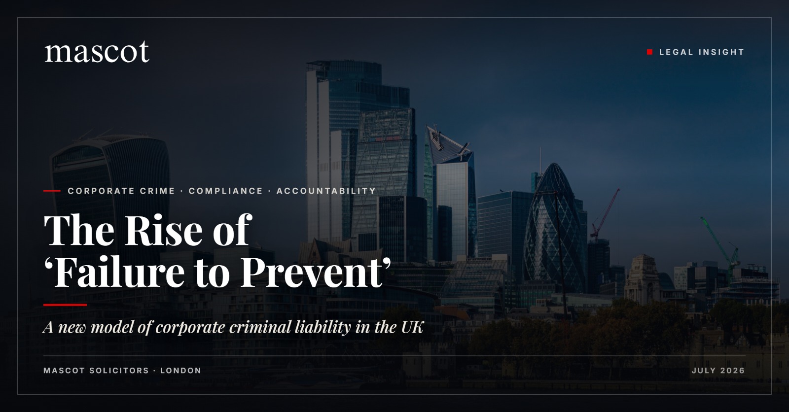 The Rise of Corporate Crime